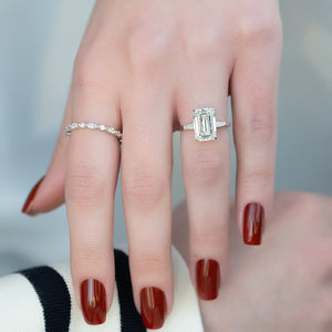 The Liv Set With A 2 Carat Emerald Lab Diamond
