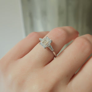 The Liv Set With A 2 Carat Emerald Lab Diamond