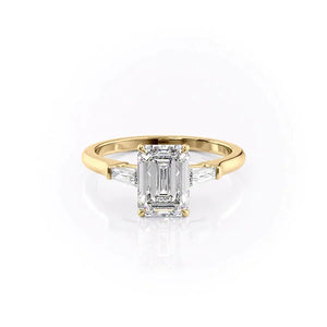 The Liv Set With A 3 Carat Emerald Lab Diamond