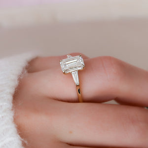 The Liv Set With A 2 Carat Emerald Lab Diamond