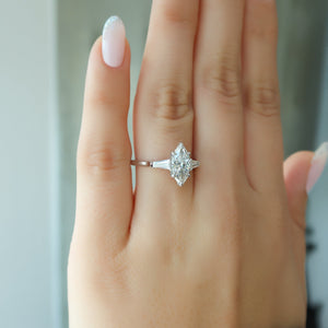 The Liv Set With A 2 Carat Marquise Lab Diamond