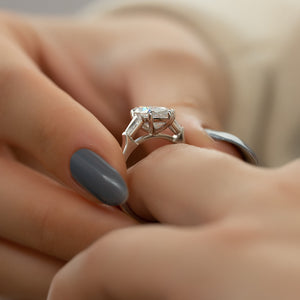 The Liv Set With A 2 Carat Marquise Lab Diamond