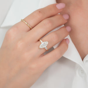 The Liv Set With A 3 Carat Marquise Lab Diamond