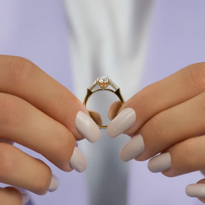 The Liv Set With A 3 Carat Marquise Lab Diamond