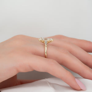The Liv Set With A 3 Carat Marquise Lab Diamond