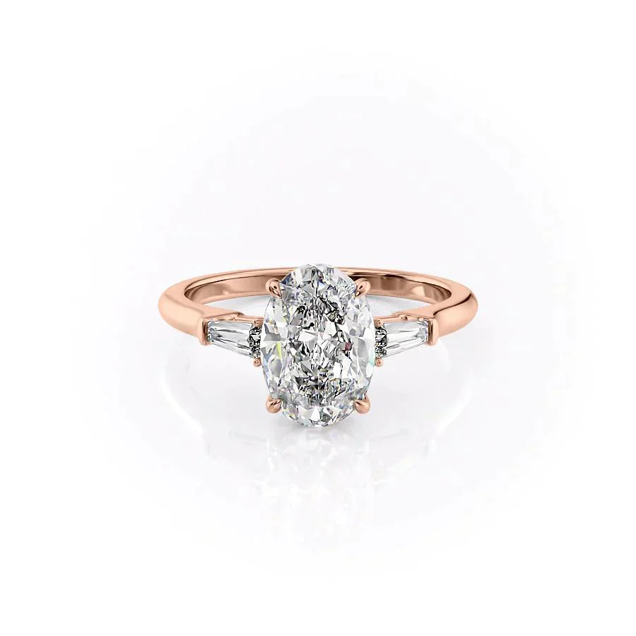 The Liv Set With A 1 Carat Oval Lab Diamond