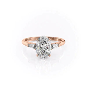 The Liv Set With A 1.5 Carat Oval Moissanite