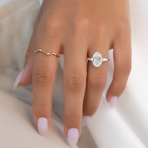 The Liv Set With A 2.5 Carat Oval Lab Diamond