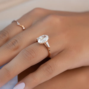 The Liv Set With A 2.5 Carat Oval Lab Diamond