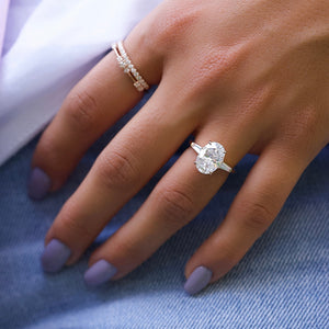 The Liv Set With A 2.5 Carat Oval Lab Diamond