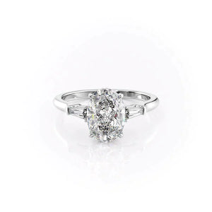 The Liv Set With A 1.5 Carat Oval Moissanite