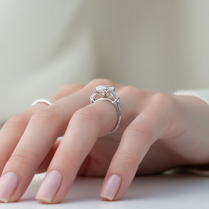The Liv Set With A 2 Carat Oval Lab Diamond