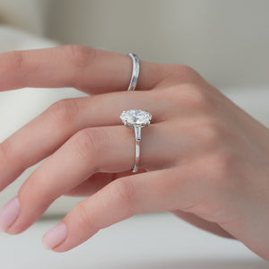 The Liv Set With A 2 Carat Oval Lab Diamond