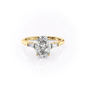 The Liv Set With A 1.5 Carat Oval Moissanite