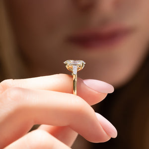 The Liv Set With A 2 Carat Oval Lab Diamond