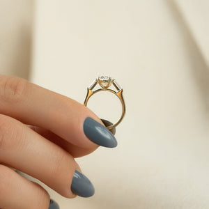 The Liv Set With A 2 Carat Oval Lab Diamond