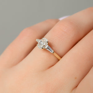 The Liv Set With A 2 Carat Oval Lab Diamond