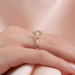 The Liv Set With A 2 Carat Oval Lab Diamond