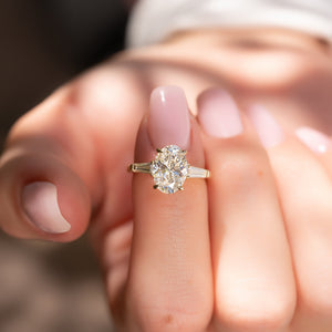 The Liv Set With A 2 Carat Oval Lab Diamond