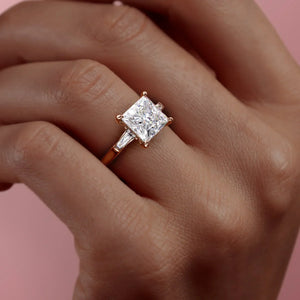The Liv Set With A 3.5 Carat Princess Moissanite