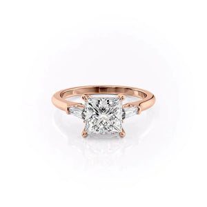 The Liv Set With A 3 Carat Princess Lab Diamond