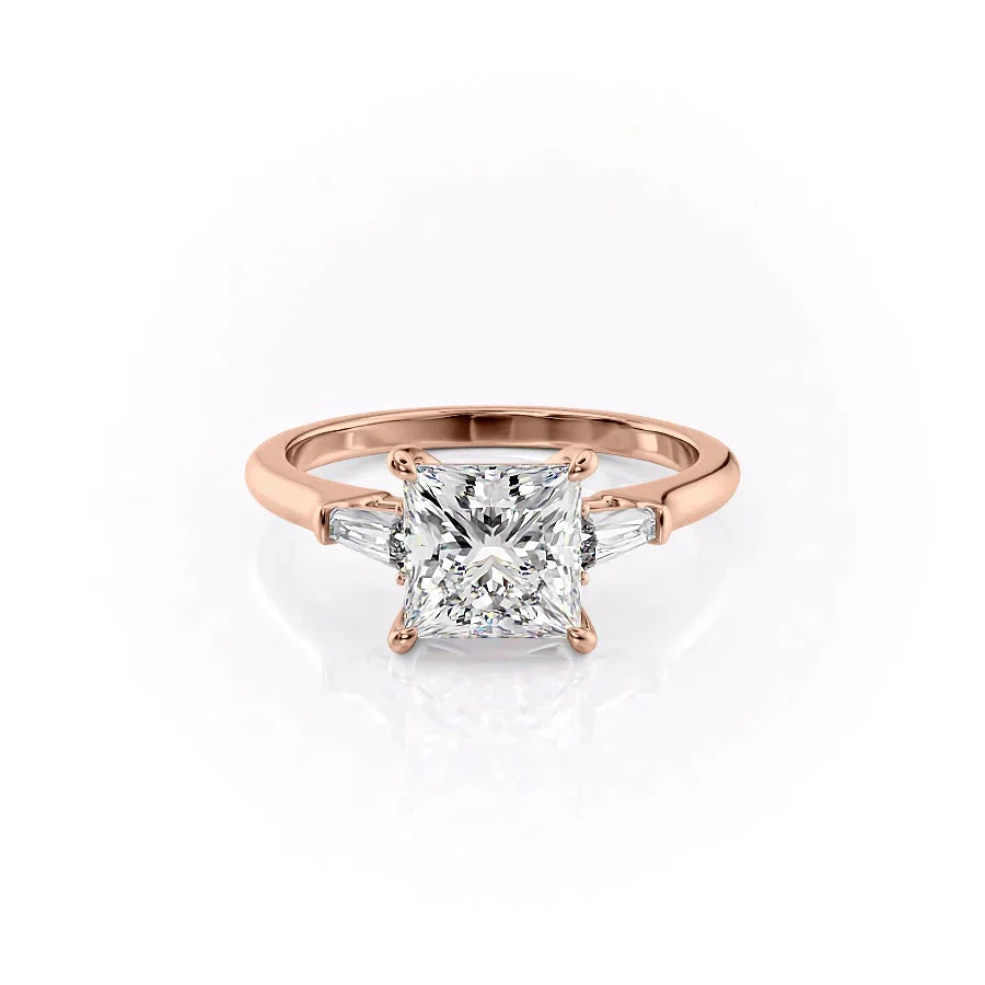 The Liv Set With A 2 Carat Princess Lab Diamond