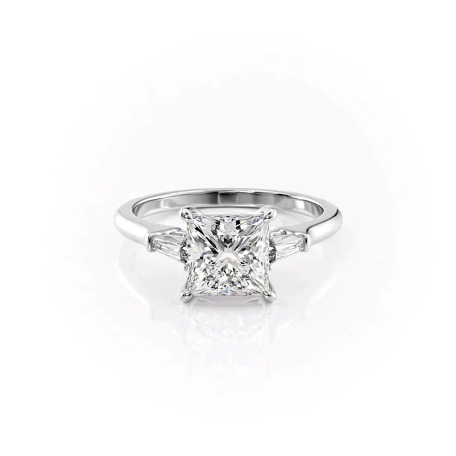 The Liv Set With A 4.5 Carat Princess Moissanite