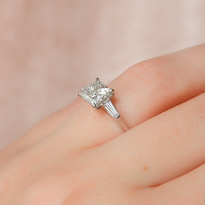 The Liv Set With A 2 Carat Princess Lab Diamond