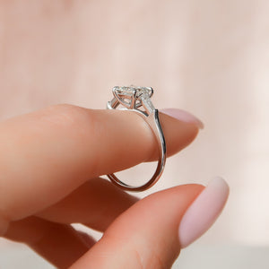 The Liv Set With A 2 Carat Princess Lab Diamond