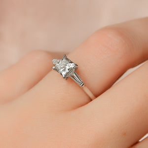 The Liv Set With A 2 Carat Princess Lab Diamond