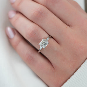 The Liv Set With A 2 Carat Princess Lab Diamond