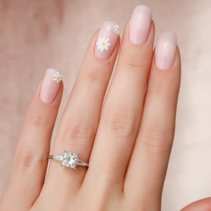 The Liv Set With A 2 Carat Princess Lab Diamond