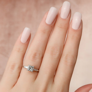 The Liv Set With A 2 Carat Princess Lab Diamond