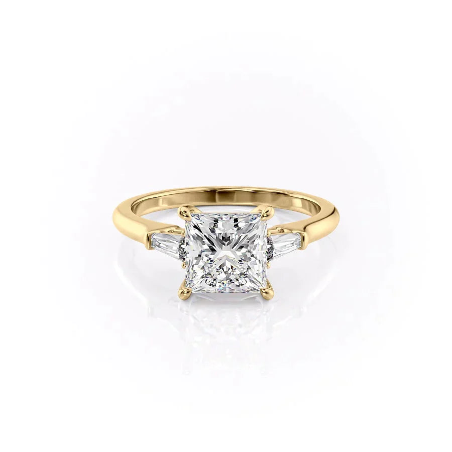 The Liv Set With A 3.5 Carat Princess Moissanite