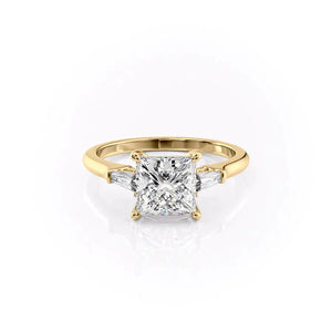 The Liv Set With A 4.5 Carat Princess Moissanite