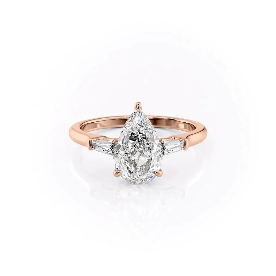 The Liv Set With A 1 Carat Pear Lab Diamond