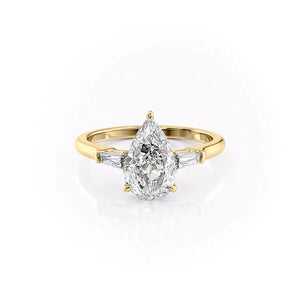 The Liv Set With A 3.5 Carat Pear Moissanite