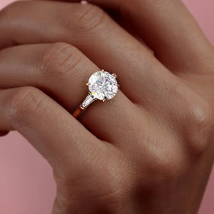 The Liv Set With A 4.5 Carat Round Moissanite