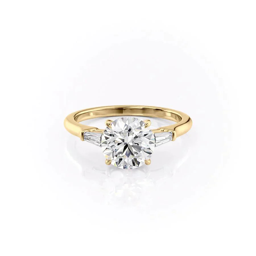 The Liv Set With A 4.5 Carat Round Moissanite