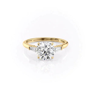 The Liv Set With A 3.5 Carat Round Moissanite