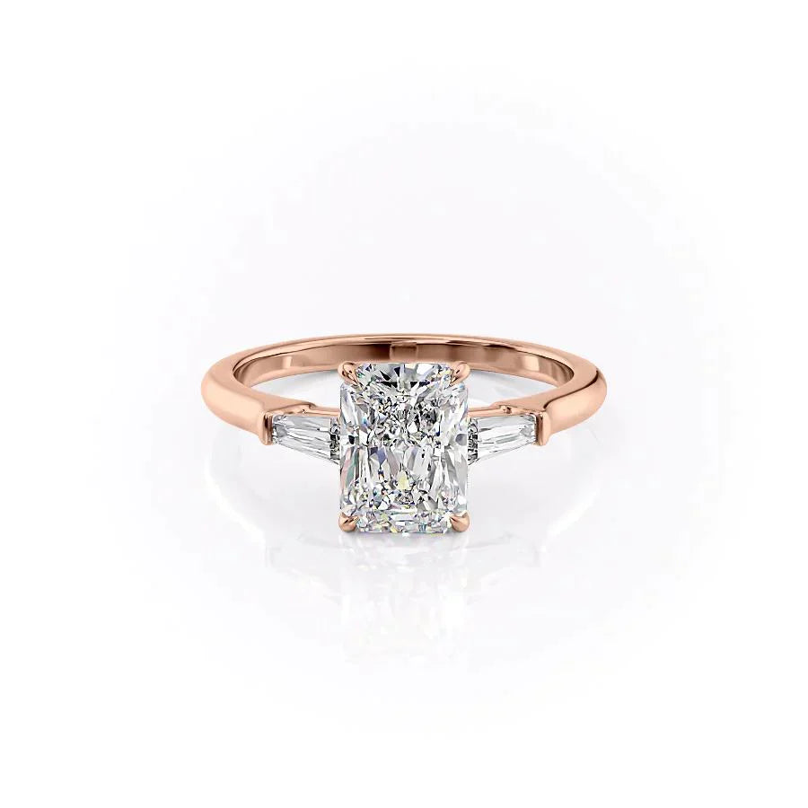 The Liv Set With A 2.5 Carat Radiant Lab Diamond