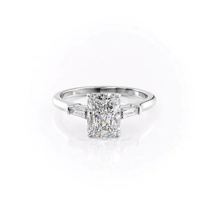 The Liv Set With A 1.5 Carat Radiant Lab Diamond