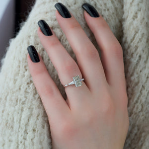 The Liv Set With A 3 Carat Radiant Lab Diamond