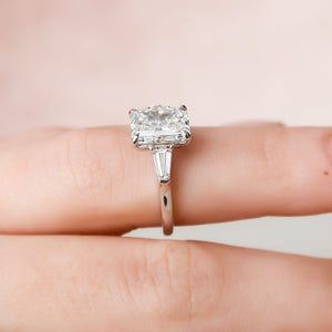 The Liv Set With A 3 Carat Radiant Lab Diamond