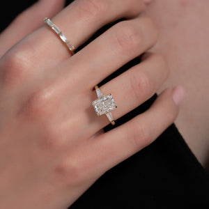 The Liv Set With A 2 Carat Radiant Lab Diamond
