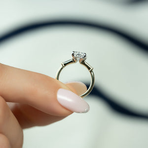 The Liv Set With A 2 Carat Radiant Lab Diamond
