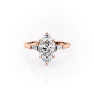 The Liv Set With A 1.5 Carat Marquise Moissanite
