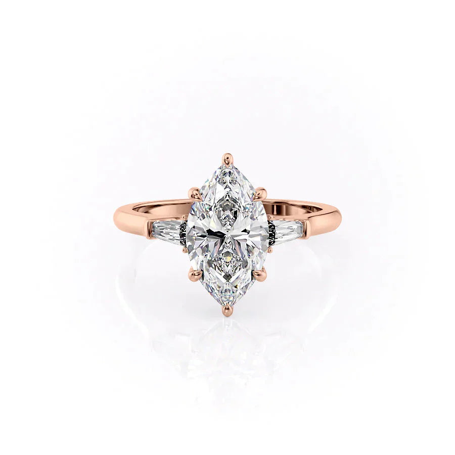 The Liv Set With A 2 Carat Marquise Lab Diamond