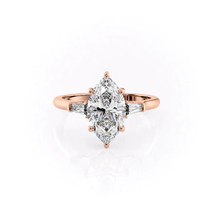 The Liv Set With A 1.5 Carat Marquise Lab Diamond