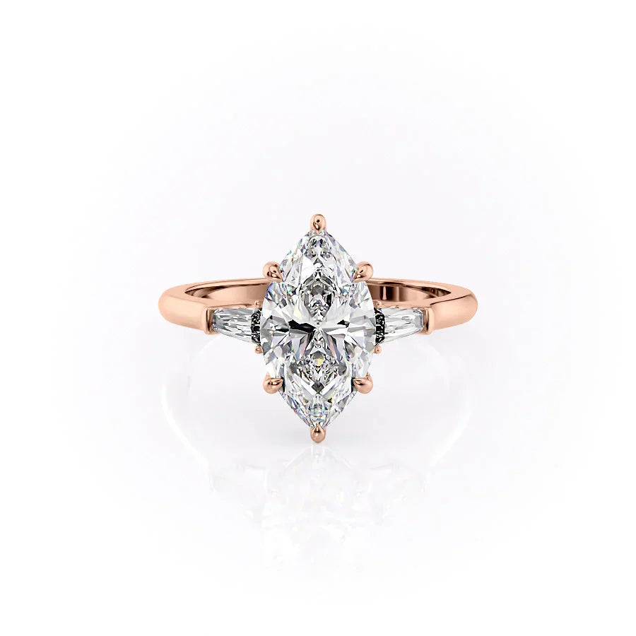 The Liv Set With A 3.5 Carat Marquise Moissanite